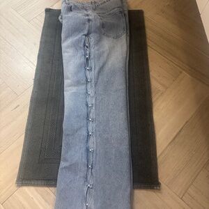 Blue B. Pearl Embedded Side Cutout Jean
